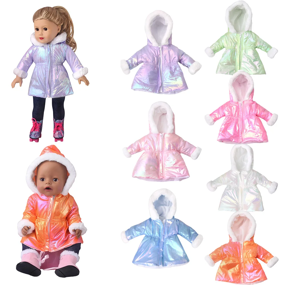 9 шт. Одежда для кукол зимняя пуховая куртка красная плюшевая куртка с шапкой для новорожденных 18 дюймов и 43 см аксессуары для игрушек подарки для девочек