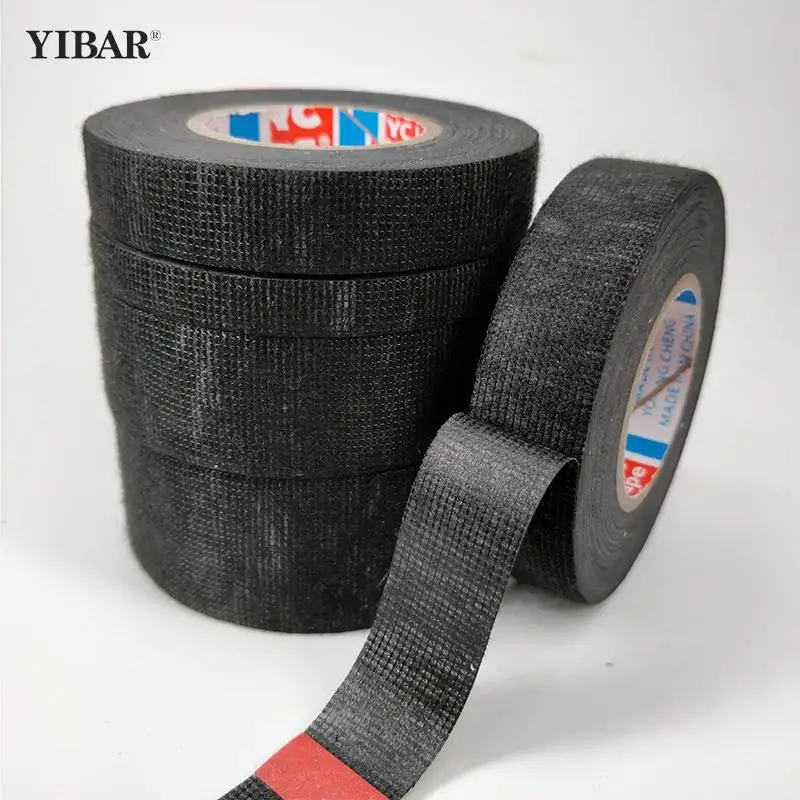 

Length 15M/25m Car Auto Cable Harness Wiring Loom Protection Heat-resistant Adhesive Cloth Fabric Tape Width 9/15/19/25/32MM