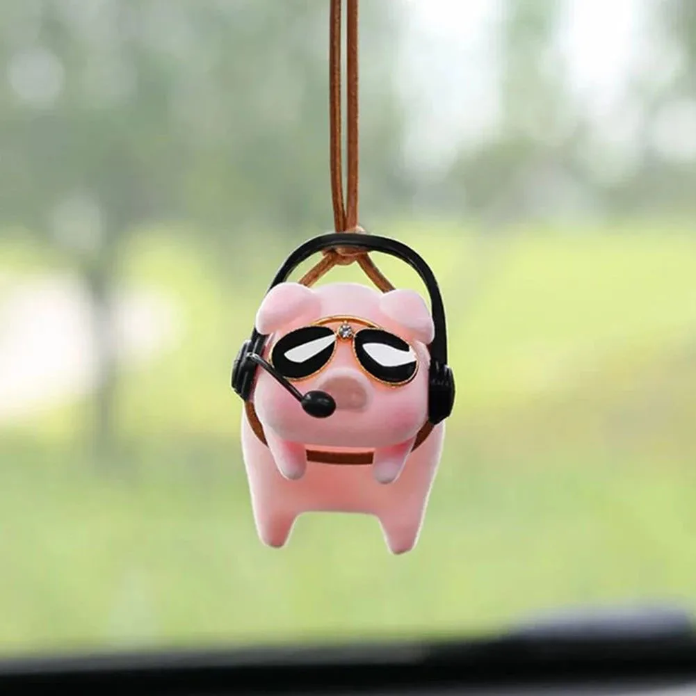 

Cute Panda/Pig/Tiger/ Car Pendant Auto Rearview Mirror Pendants Decoration Accessories Fixed Ornament Decoration Animal Doll Toy