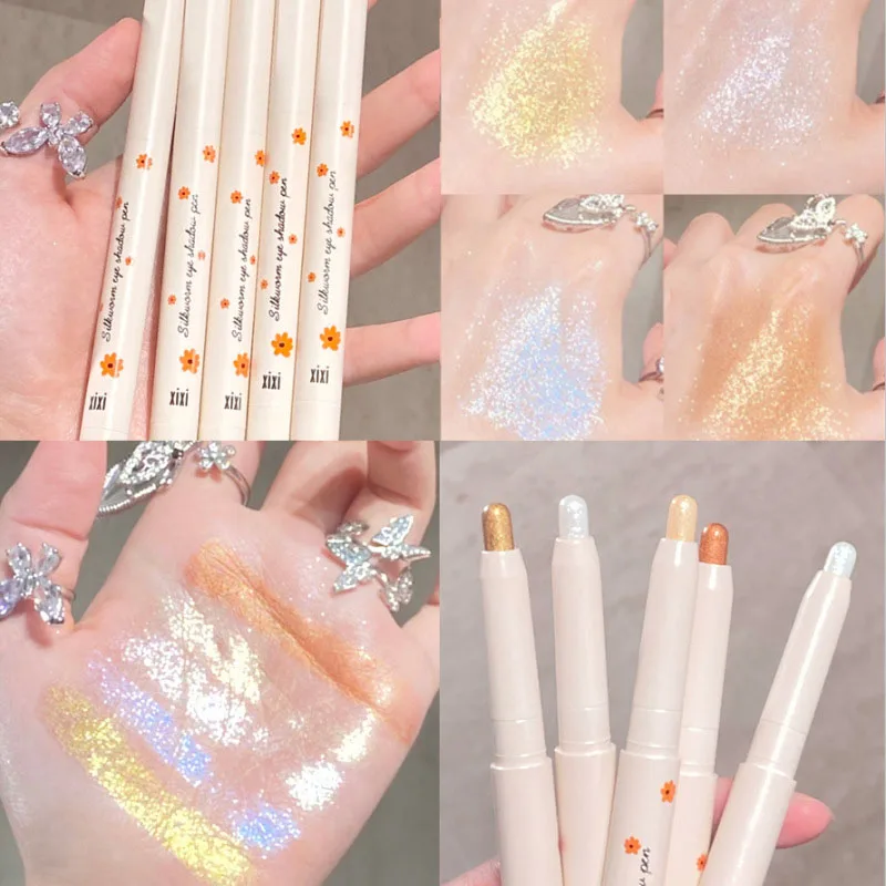 

5-Color Pearlescent Silkworm Eyeshadow Pen Waterproof Lasting Shiny Glitter Matte Naked Eye Line Eyeshadow Stick Makeup Tool