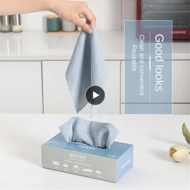 

22×22cm Wipes Modern Simplicity Dry And Wet Kitchen Clean Dishcloth Convenient Rag Household Cleaning Tools Absorbent Lint Cloth