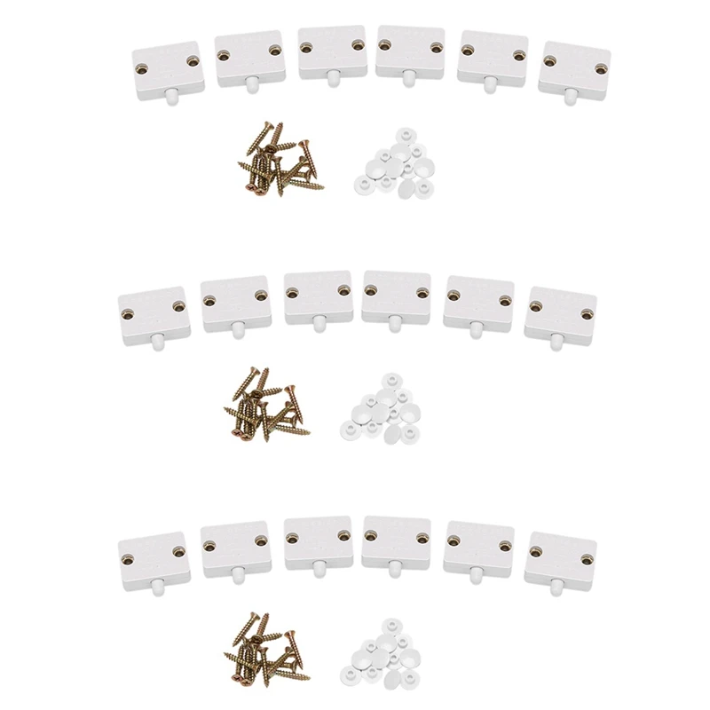 

18Pcs Door LED Switch For Closet Light,Normally Closed Cabinet Electrical Lamp Switches,For Closet Pantry Cabinet White