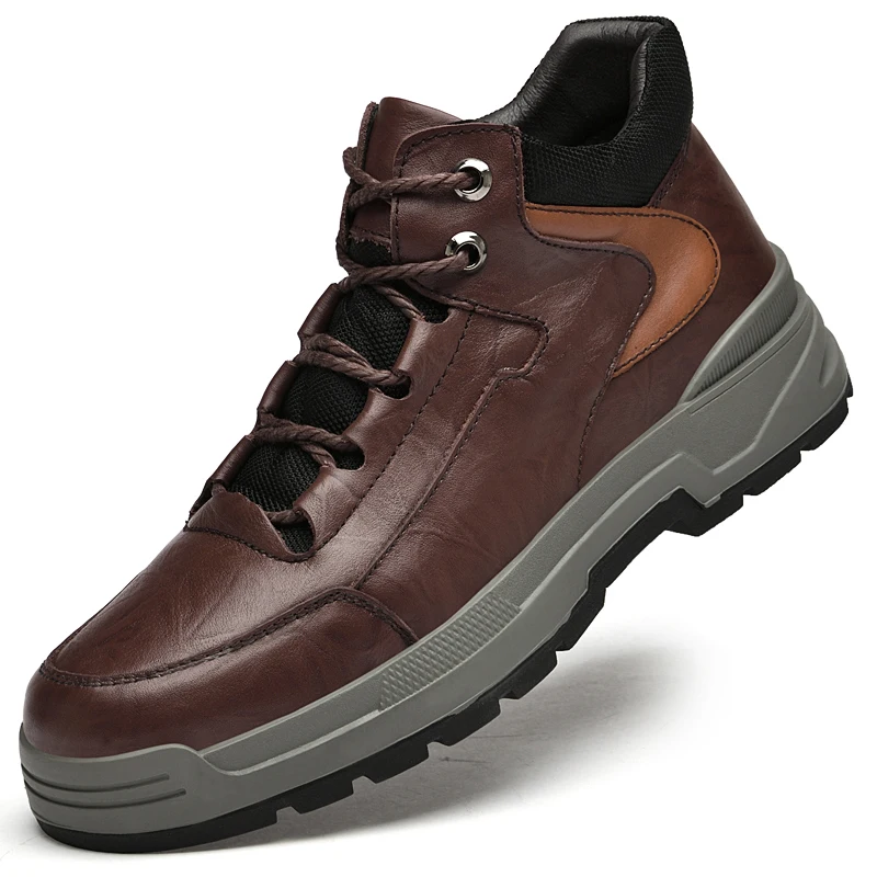 

Natural Leather Men Boots Spring Autumn Top Quality Outdoor Footwear Fashion Luxury Classic Flats Comfortable Zapatos De Hombre