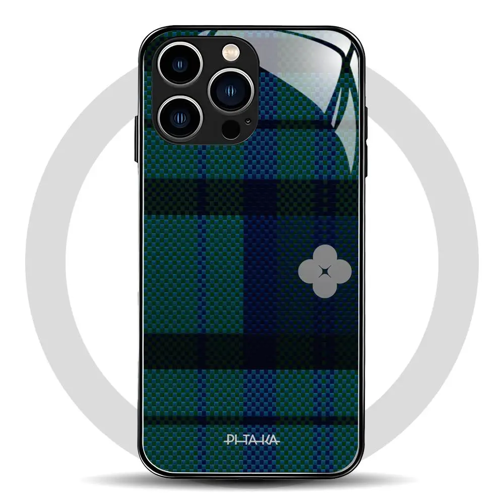 Чехол PITAKA PITAKA для iPhone 17 Air 16 e 15 14 13 12 11 Plus Mini Pro Max, стеклянный магнитный чехол (art.: 3920dcc124cd6) - 3920dcc124cd6