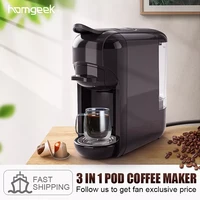 homgeek coffee machine 19 bar 3in14in1 multiple capsule espresso cafetera pod coffee maker dolce milknexpresso