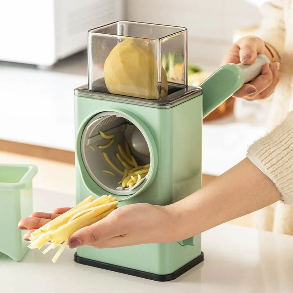 

Green Multifunctional Vegetable Cutter Potato Slicer Carrot Grater Kitchen Gadgets Steel Blade Kitchen Cutting Tool Vegetable