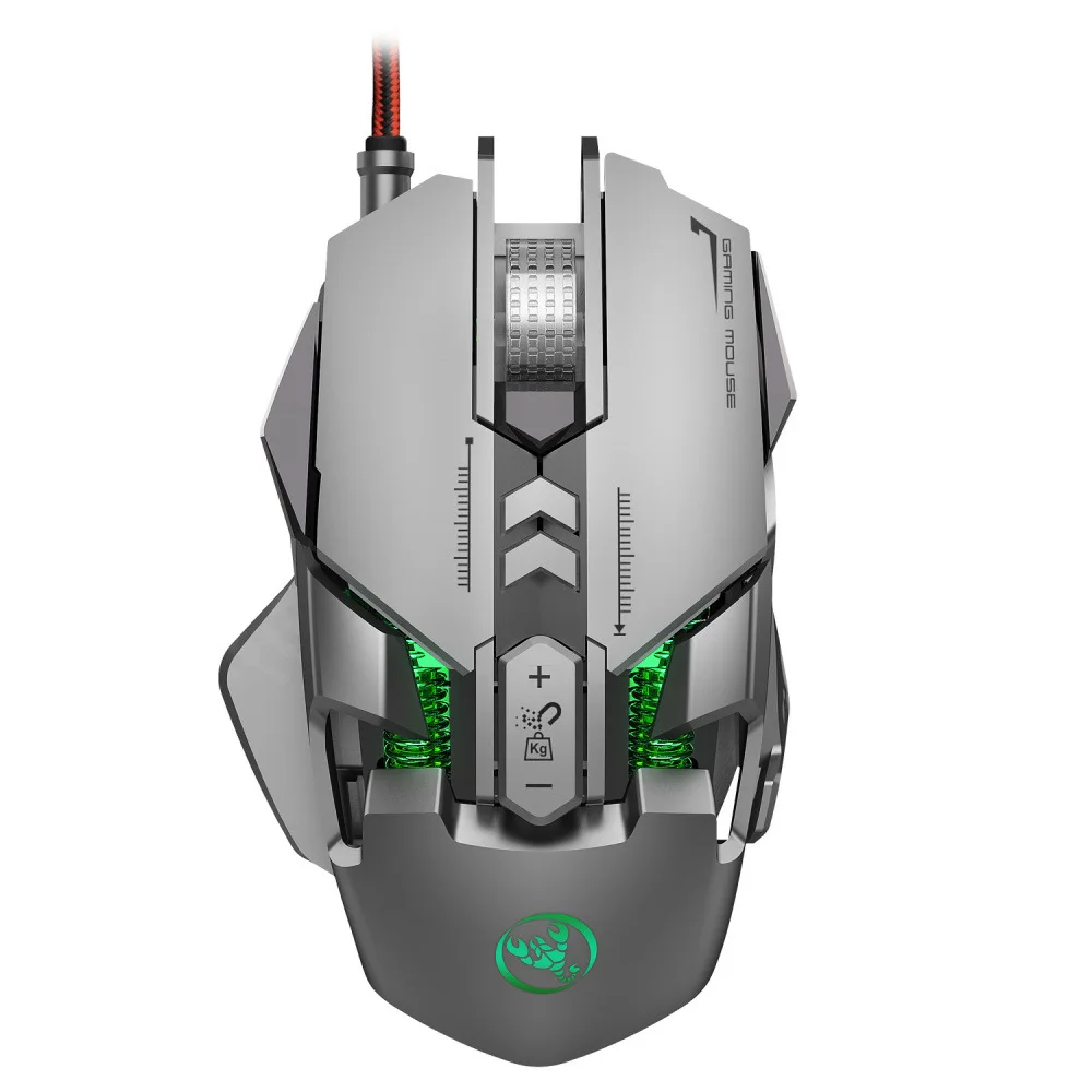 

RGB Full Color Mouse Gamer Illuminated Mechanical Wired Mouse 7 Keys 6400DPI Adjustable Definition Gaming Mouse Gamer For Pc