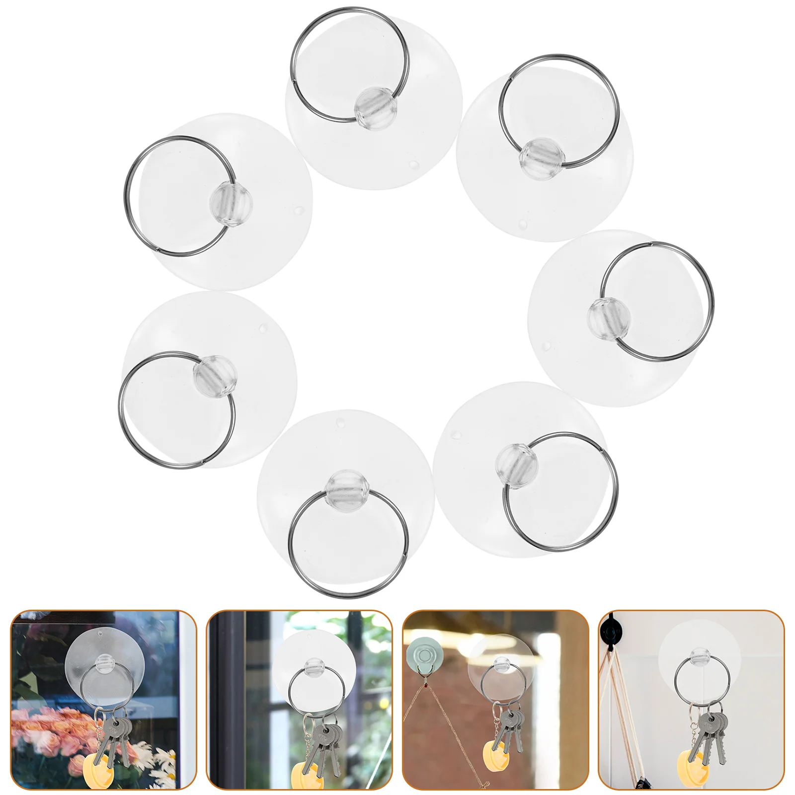 

80 Pcs Transparent Suction Cup Small Cups Home Accents Decor Holder Plastic Sucker Pads Key Hanger Hooks Bathroom Wall Door