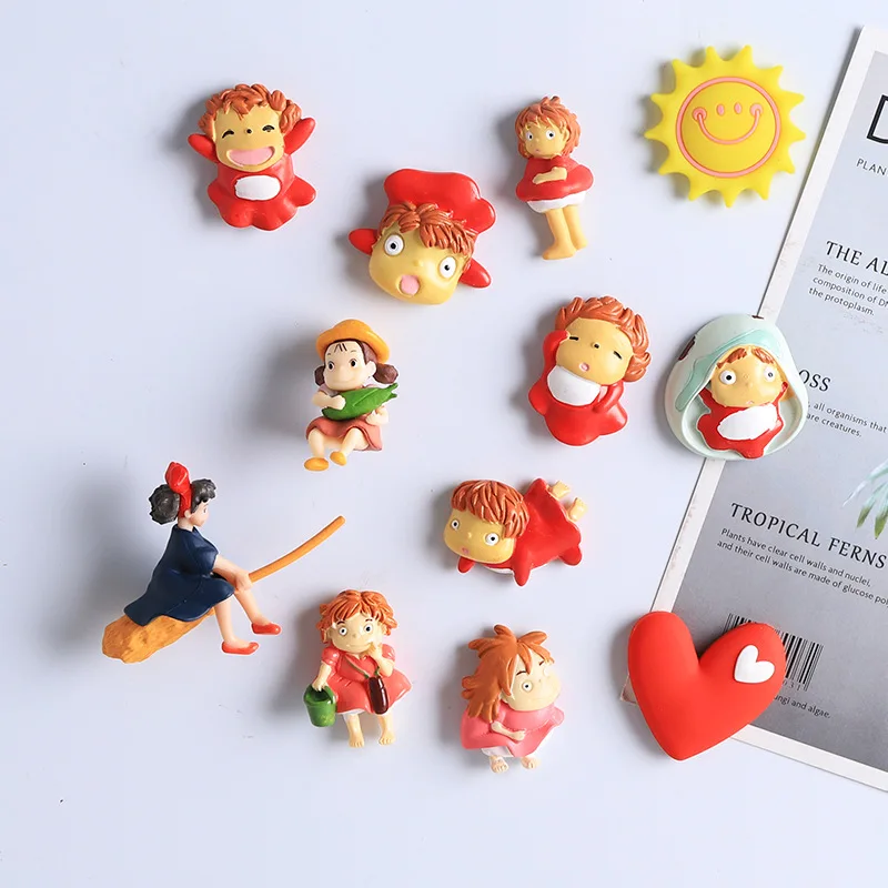 Мультяшные 3d креативные магнитные Стикеры с маленькой ведьмой понё магниты |