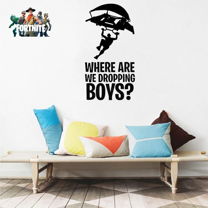 Fortnite мультяшные наклейки на стену игровые персонажи периферийная живопись ПВХ