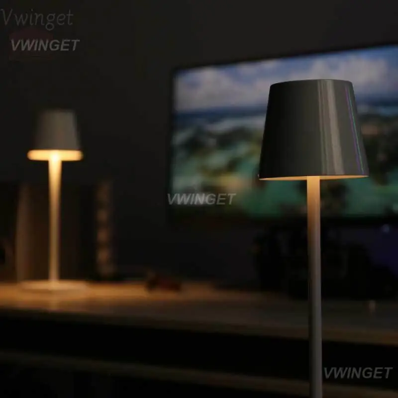 

LED Desk Lamp Aluminum Alloy Waterproof Touch Dimming Rechargeable Metal Table Lamps For Bar Living Room Reading Book Lighting