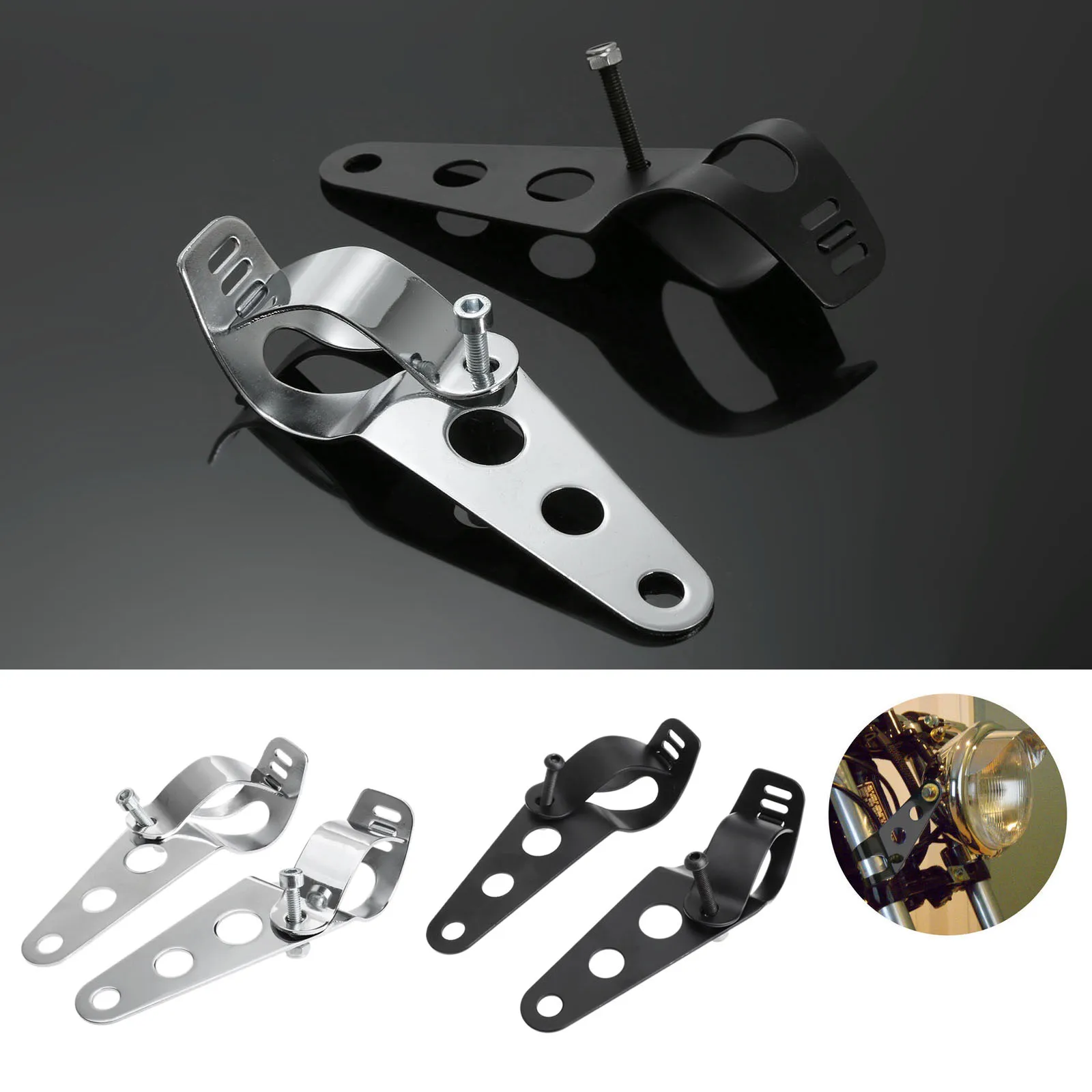 2 шт. 35 мм-43 мм трубка вилки металлические мотоциклетные крепления для фар кронштейны вилка уши регулирующий зажим держатель для измельчите...