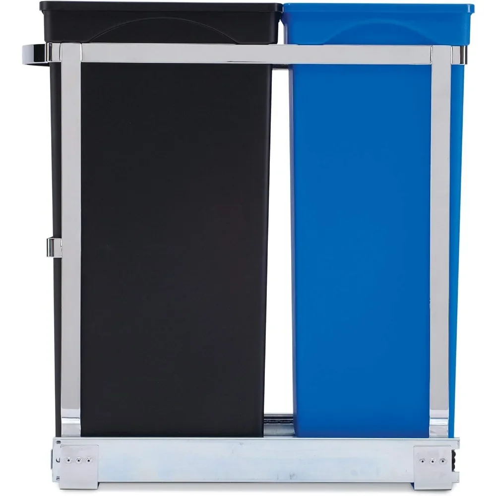 35 литров/9 3 галлонов двойное отделение под прилавок кухонный шкаф выдвижная