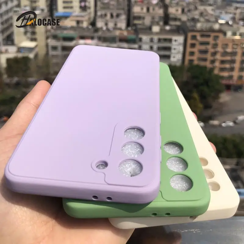 

Original Square Silicone Case For Samsung Galaxy S22 S21 Ultra S20 FE S10 S9 Plus A52 A72 A21S A51 A71 A31 A50 A70 A32 A42 Cover