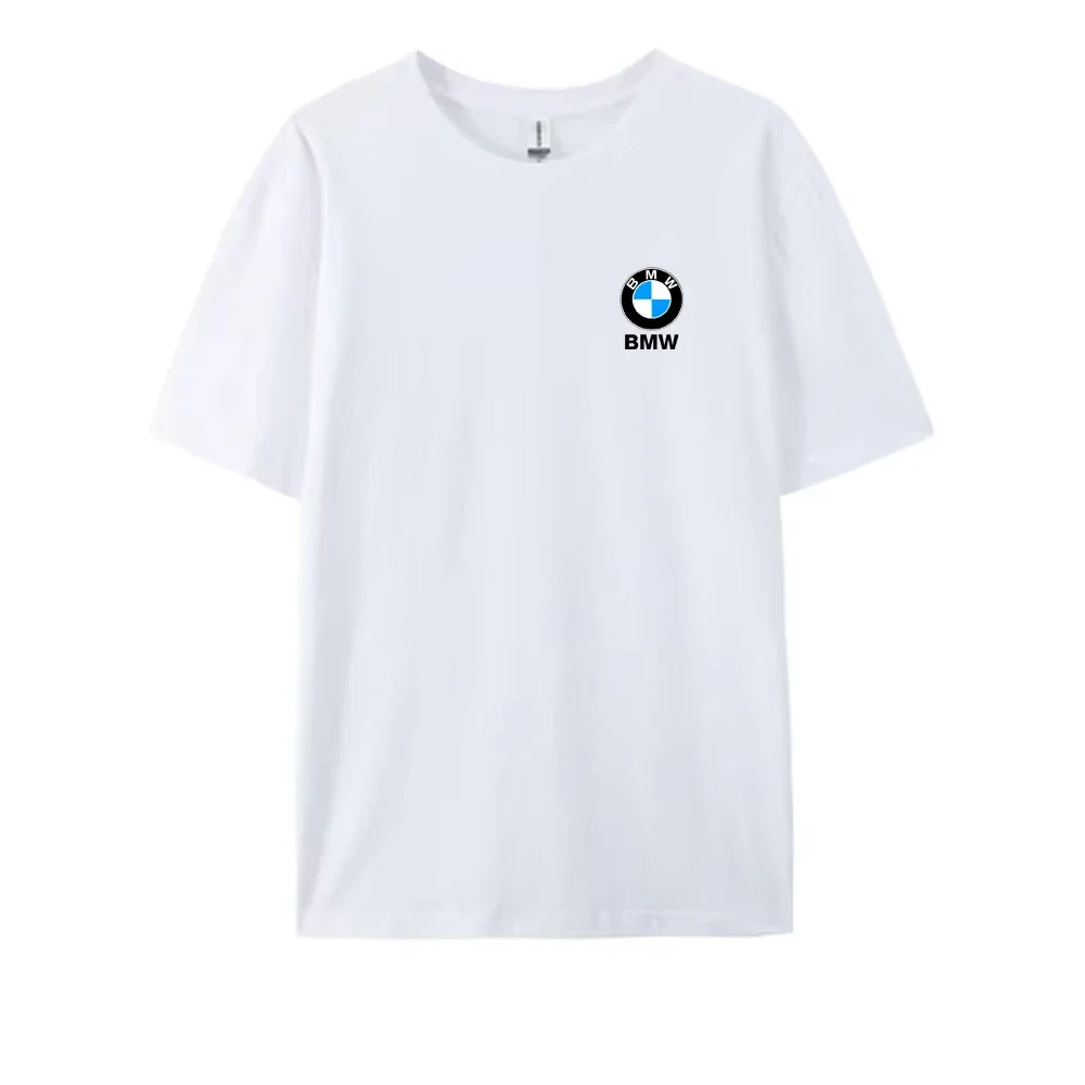 Новинка 2024 мужская и женская быстросохнущая спортивная футболка BMW однотонная