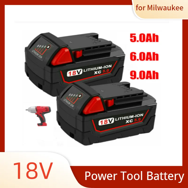 

NEW Replacement Lithium Ion Battery 18V 5000mAh Original for Milwaukee Power Tool Battery 48-11-1815 48-11-1850 48-11-1860 Z50
