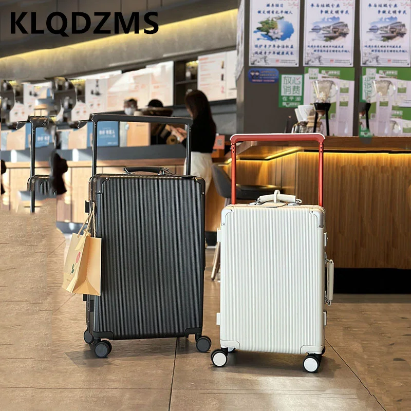 

KLQDZMS 20 24 Inch Wide Pull Rod Suitcase Female High Appearance Travel Suitcase Boarding Case Universal Wheel Exquisite Luggage
