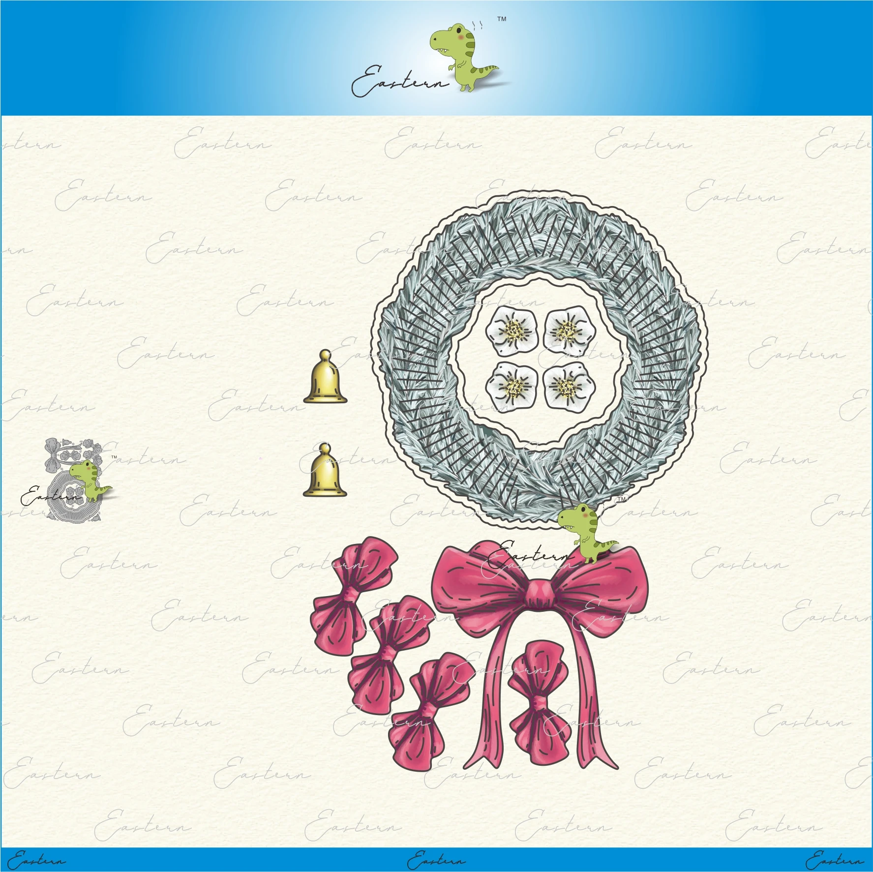 Рождественский венок набор штампов 1/3 металлические пресс-формы 2021 новые формы