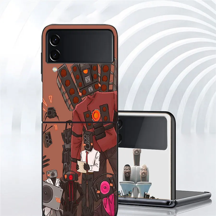 S-Skibidi мобильный сотовый телефон с отделением для туалета Samsung Galaxy Z Flip 5 4 3 чехол