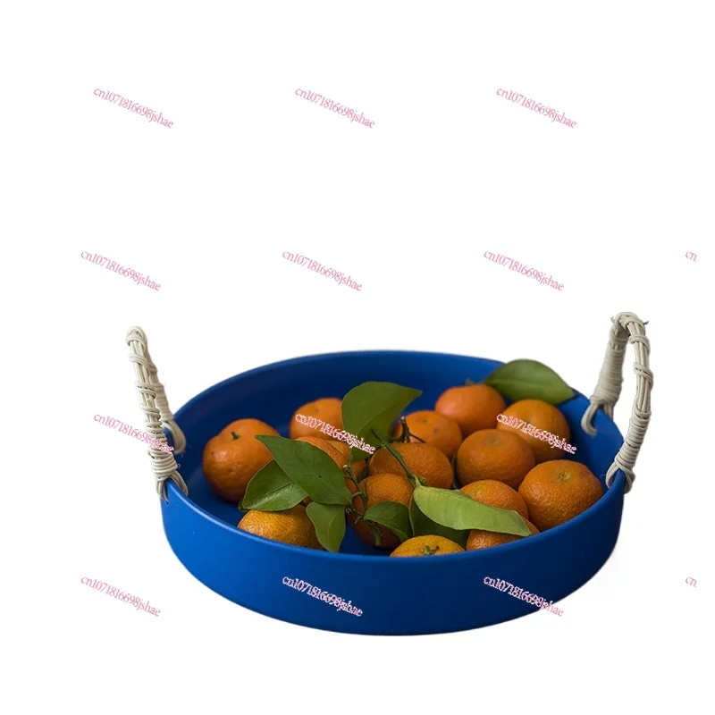 Klein синяя простая пасторальная корзина для хранения хлеба и закусок изысканная