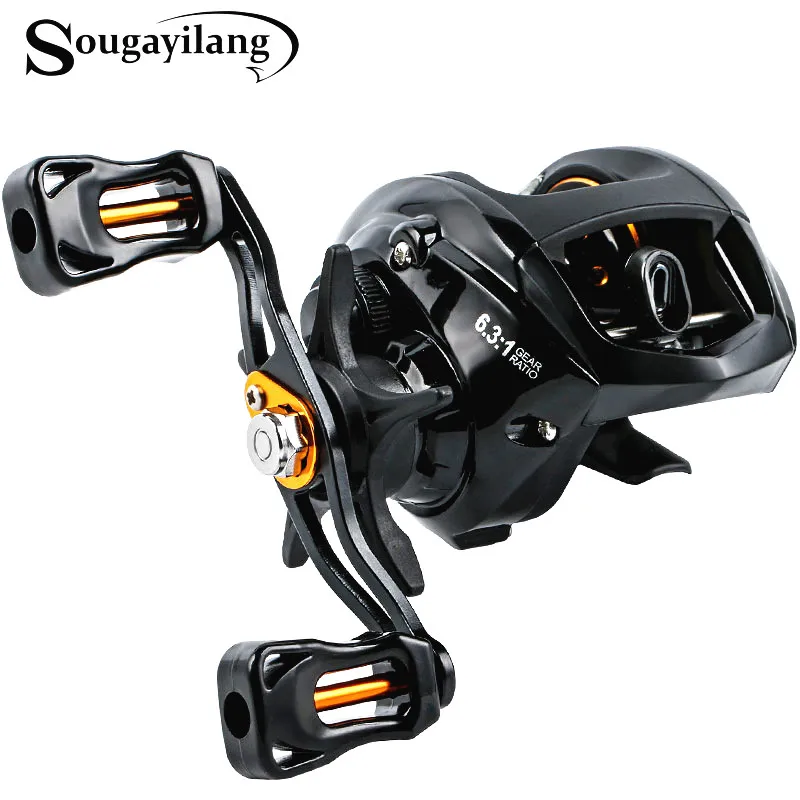 

Sougayilang Fishing Reel 12+1BB 6.3:1 Gear Ratio Speed Baitcasting Reel with Magnetic Brake All for Fishing Casting Reel Pesca