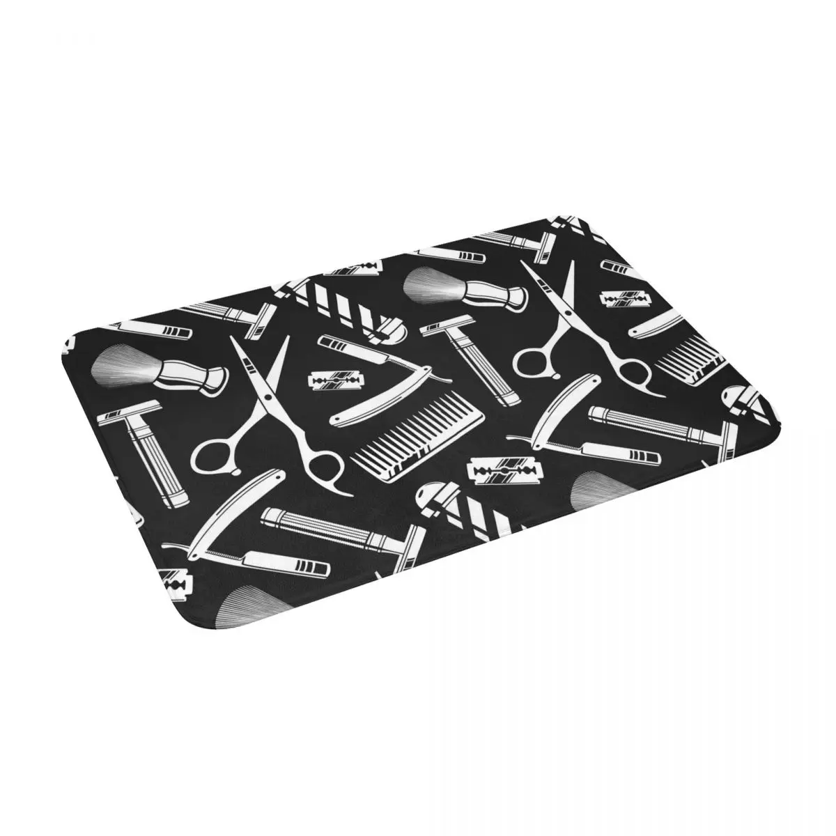 

Barbershop Image Design Non Slip Absorbent Memory Foam Bath Mat for Home Decor/Kitchen/Entry/Indoor/Outdoor/Living Room