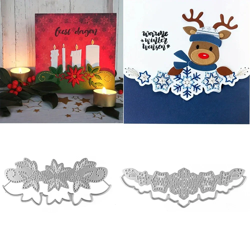 Рождественская вышивка бордюр lce кристаллы/фестиваль декоративные листья