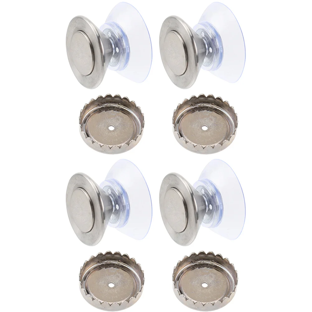 

4 Set Soap Holder Supplies Magnetic Kitchen Shelf Dish Shower Wall Bathroom Parts Drying Caps