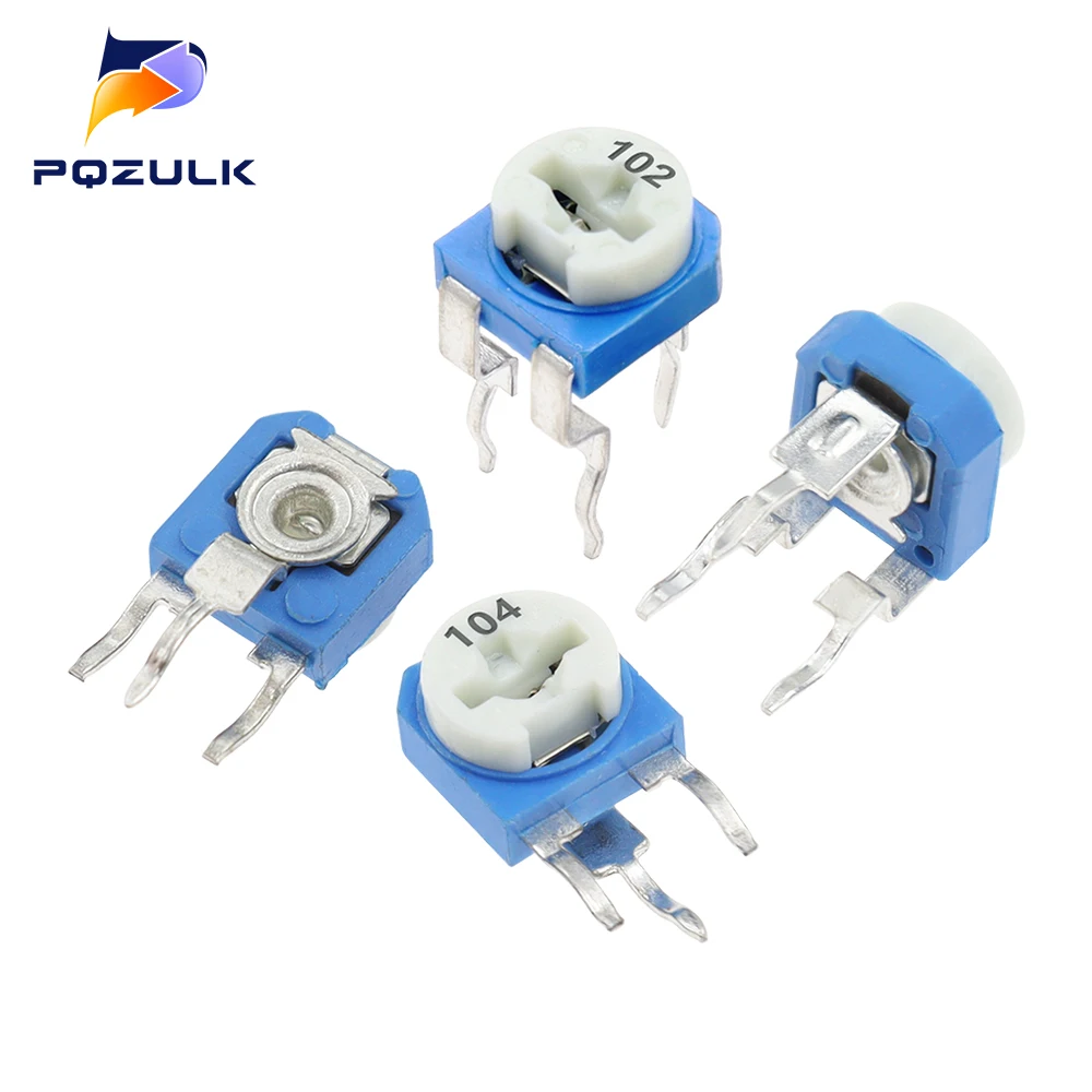 10 шт. Подстроечный резистор RM063 100 200 500 1k 2k 5k 10k 20k 50k 100k 200k 500k 1m Ом триммер