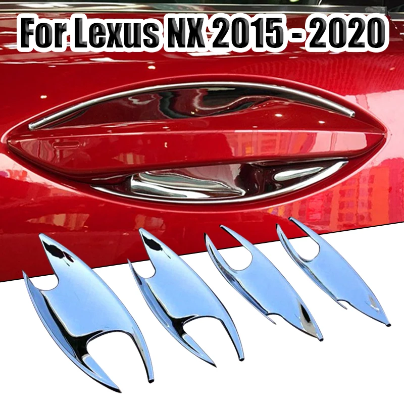 

4pcs Silver Chrome Door Handle Bowl Cover Trim For Lexus NX 2015 2016 2017 2018 2019 2020 Door Handle Cover Trim Decoration