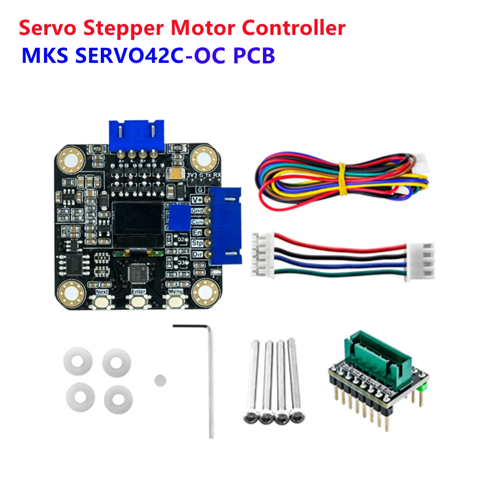 

Драйвер шагового двигателя MKS SERVO42C OC PCBA с замкнутым контуром, 32-битный сервоконтроллер ARM close loop Nema 17 servomotor, запчасти для 3D-принтера