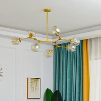 nordic led chandelier lighting glass modern living room decor pendant lamp kitchen light fixtures homd decor chandeliers lamp