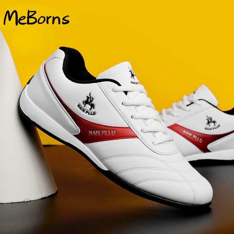 

Autumn New Men Casual Sneakers Leather Shoes Simple Stylish Teens Sports Light Flat Water Proof Non-Slip Tennis Running Travel