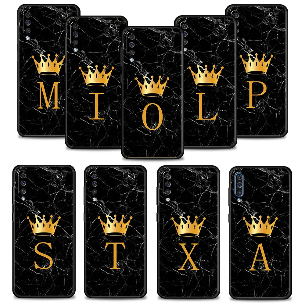 

Initial Letter A Z Crown Cases Original For Samsung A40 Note 20 Ultra 10 A70 A10s A20s A30 A20e A10 A50 A03s A91 M30s Funda