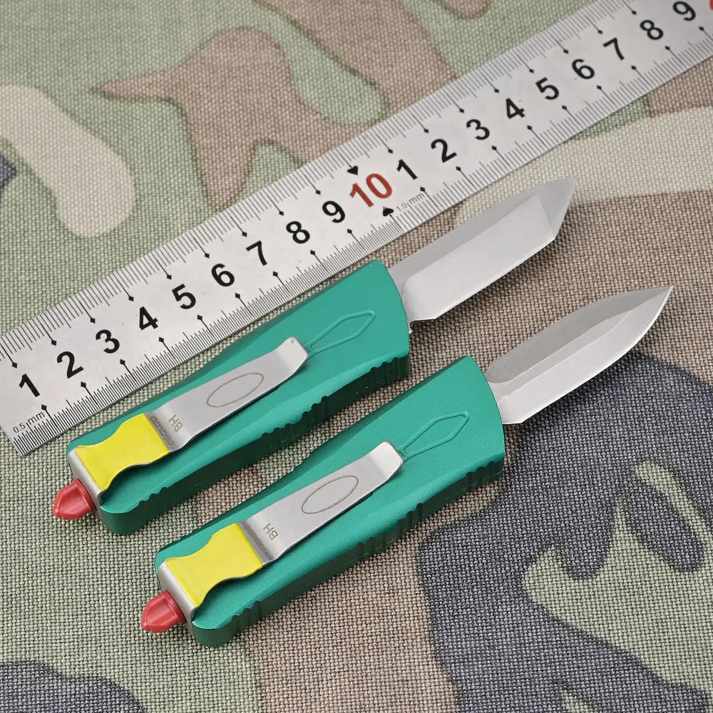 

Охотничий мини-нож MT BH, карманный клип OTF, ручка из стали и алюминиевого сплава D2, для защиты, двойного действия, для повседневного использова...