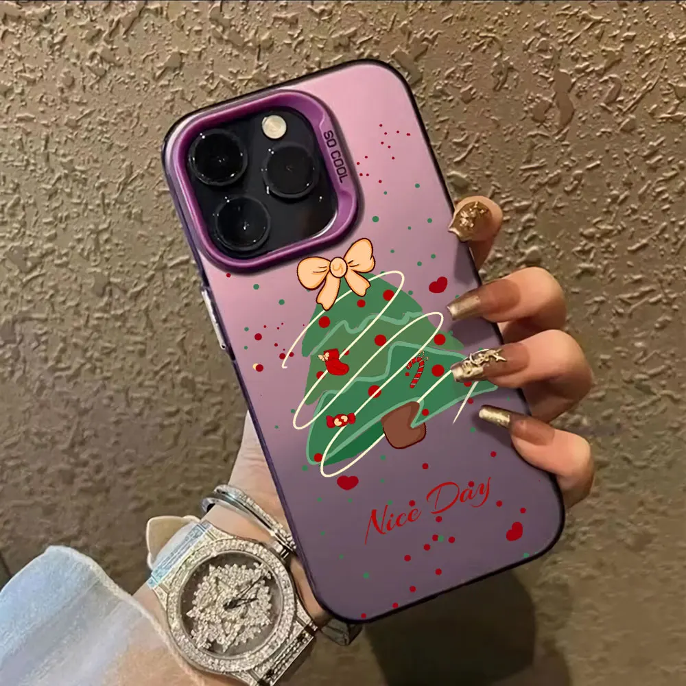 Рождественская елка венок серебряная задняя крышка для VIVO Y100 Y28 4G чехол Y36i Y35 Y35M Plus