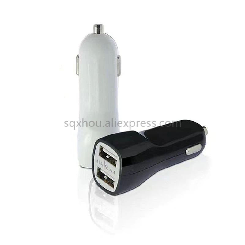 

200Pcs Car Truck Dual 2 Ports USB Mini Charger Adapter For iPhone Huawei Samsung Galaxy S8 S7 S6 12V Car Power Phone Charger