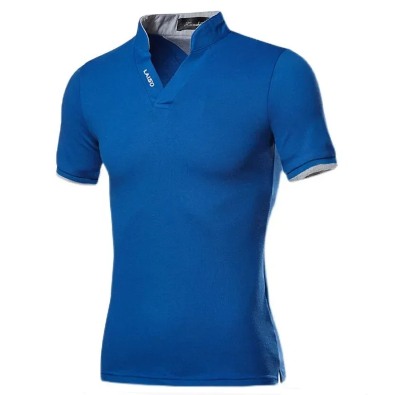 

2023 Summer Men's Classic Fashion POLO Shirt T-shirt Casual Splicing Short Sleeve Shirt Men Trend Repair Hip-hop Tops