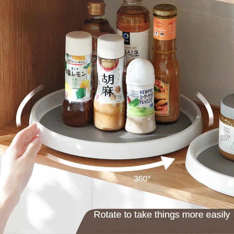

360° Kitchen Rotary Shelf Seasoning Box Household Cabinet Multifunctional Countertop Storage Tray Kitchen Organizer Accessories