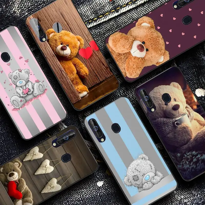 

Cute Teddy Bear Phone Case for Samsung A51 01 50 71 21S 70 31 40 30 10 20 S E 11 91 A7 A8 2018