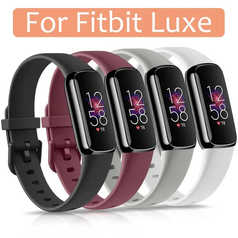 Спортивный силиконовый ремешок для Fitbit Luxe, мягкий ремешок для умных часов, ремешок для часов, сменный ремень для Fitbit Luxe, аксессуар для ремешка