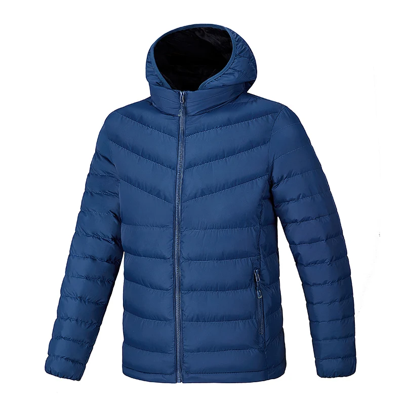 

The Men'S Cotton Jacket New Season Plush And Thick Cotton Jacket With Hood And Side Pocket Zipper