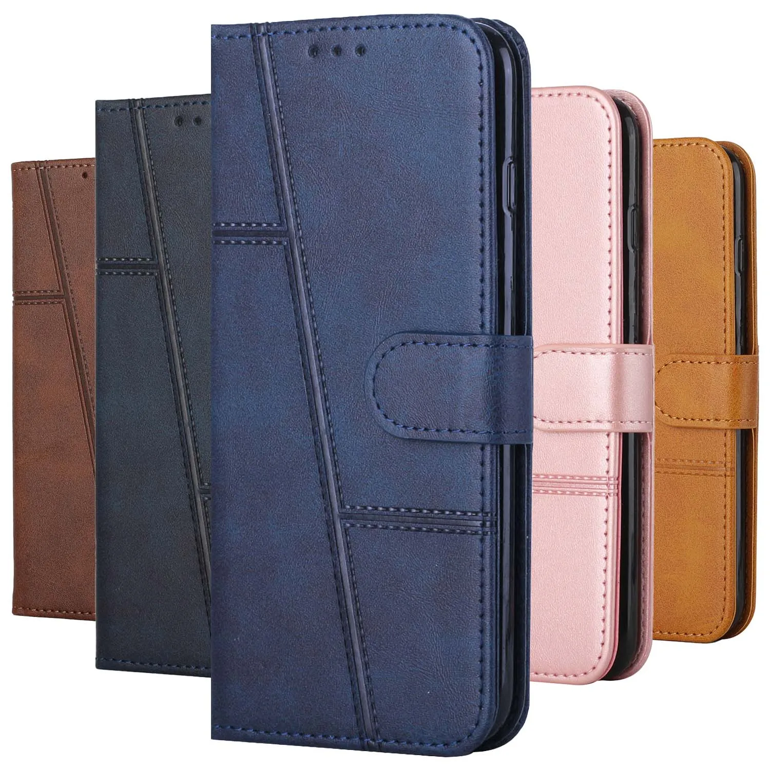 

Leather Case For VIVO Y01 Y11 Y12 Y15 Y17 Y20 Y30 2021 Y35 2022 Y11S Y12S Y21S Y33S Y15S Y55S Y76S Card Holder Wallet Flip Cover