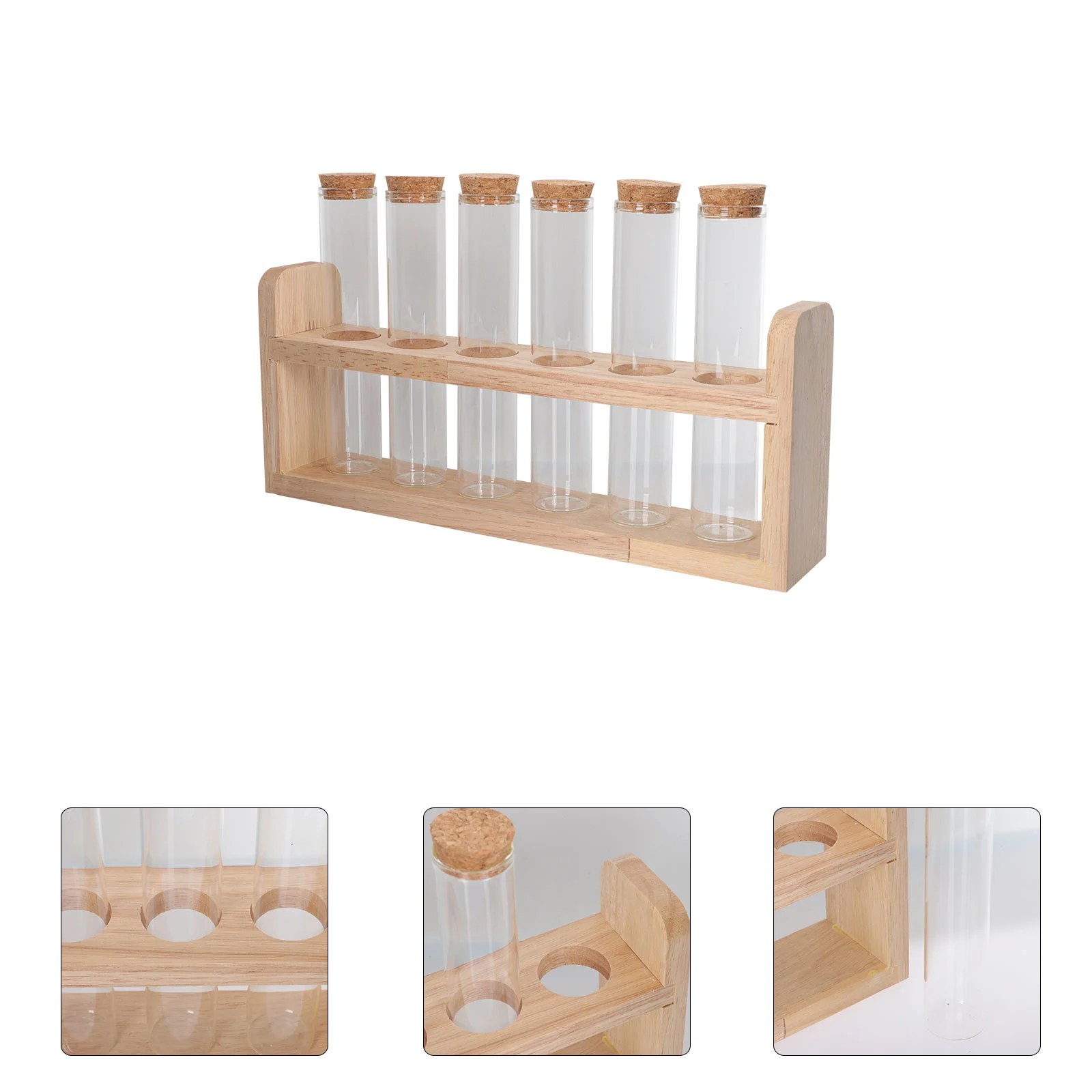 

1 Set Tube Home Accessory Multi-function Test Tube Rack Displaying Glass Tube Household Test Tube for Storage Restaurant Kitchen