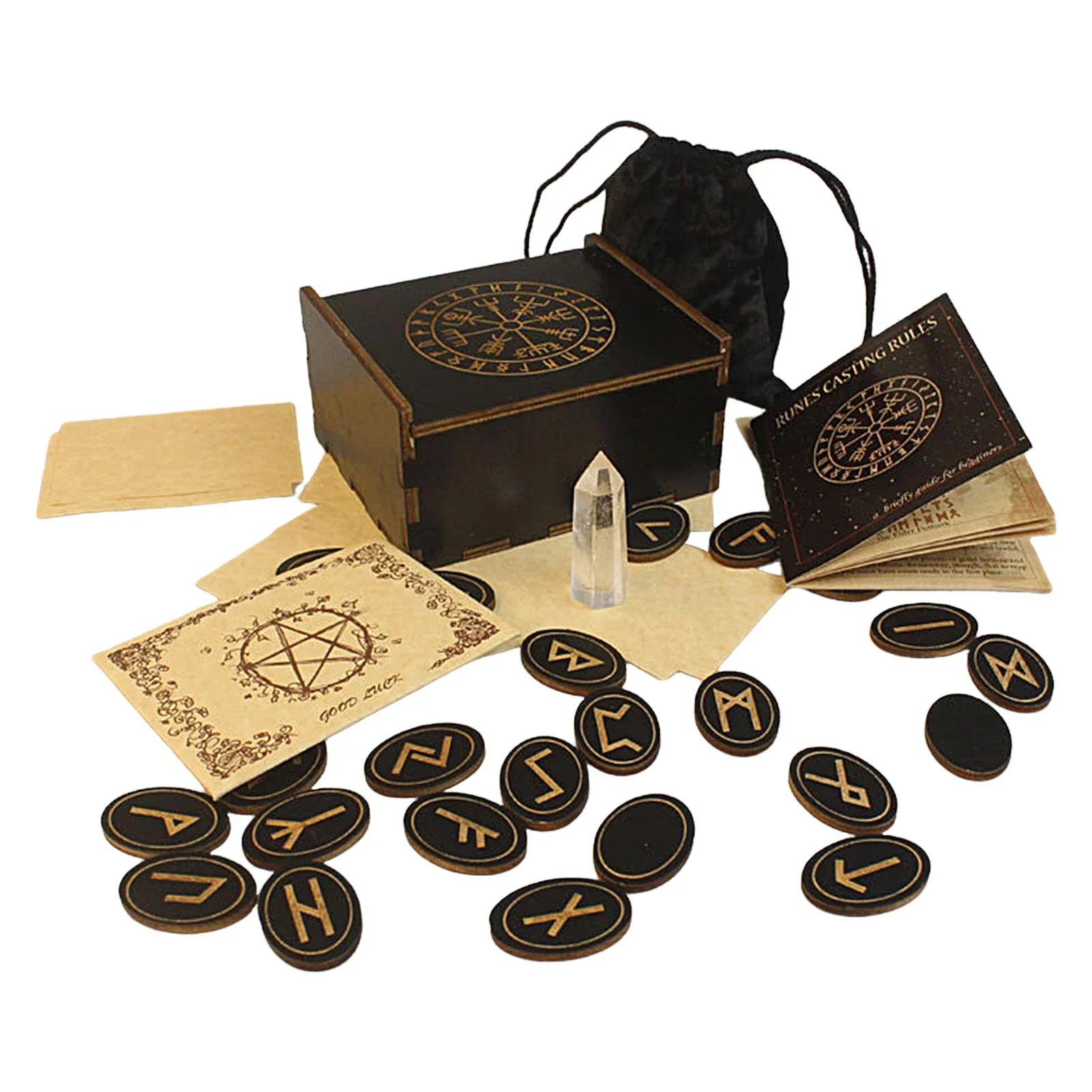 Деревянные руны с выгравированным цыганским символом алтальные медитация