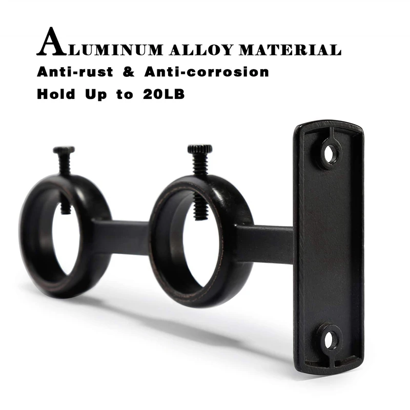 

Двойной кронштейн для штор, держатель для карниза, двойные кронштейны для карнизов, крючки для гостиной, спальни, карниз для занавесок