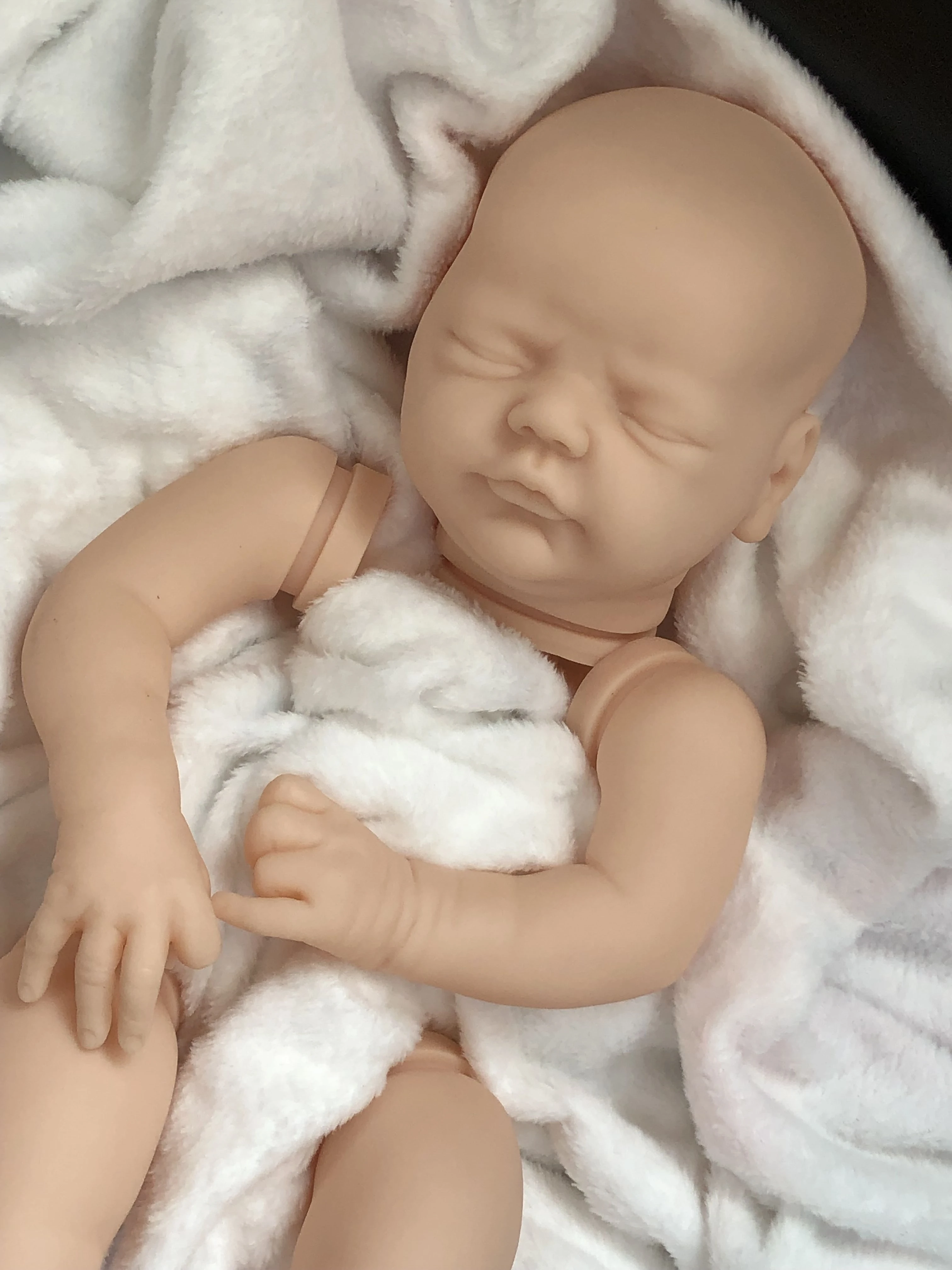 18inch Bebe Reborn Unfinished Mold Doll Paulin Parts Unpainted DIY Blank Kits Baby For Girls Surprise images - 5