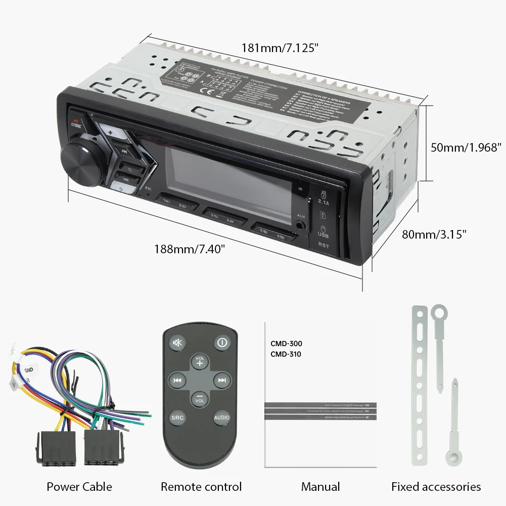 Автомобильный Мультимедийный Плеер Grandnavi 1DIN MP3-плеер Со Стереозвуком FM-приемник