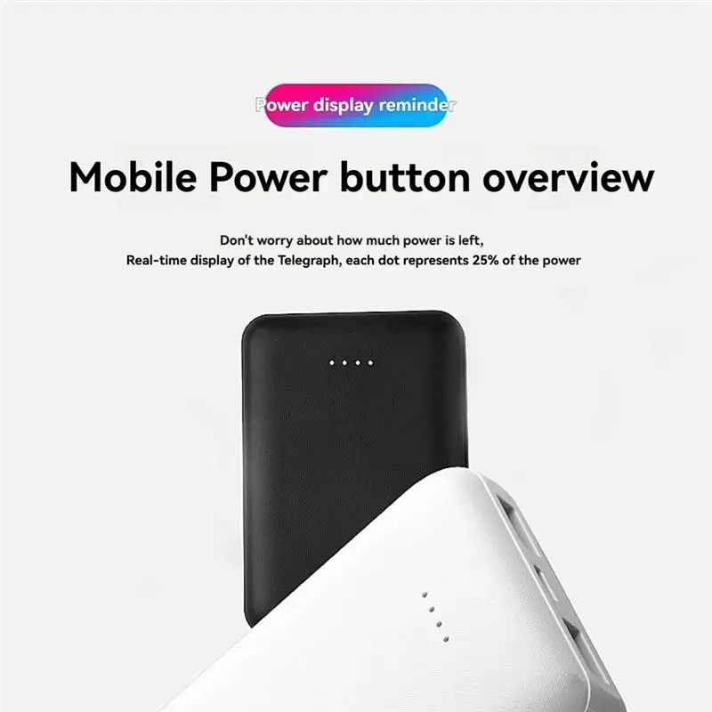 Фото Портативный мини-аккумулятор Power Bank для быстрой зарядки, внешний аккумулятор для нагревательных жилетов, курток, шарфов, носков, перчаток - A57M №3