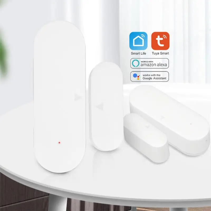 

Смарт-датчик двери, Wi-Fi детекторы открытия/закрытия дверей, домашняя сигнализация, совместима с Alexa Google Home Tuya Smart Life App